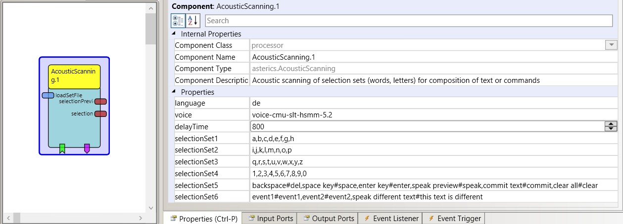 Screenshot: AcousticScanning plugin