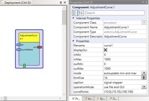 Screenshot: AdjustmentCurve plugin