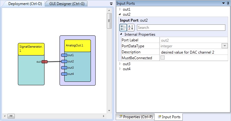 Screenshot: AnalogOut plugin