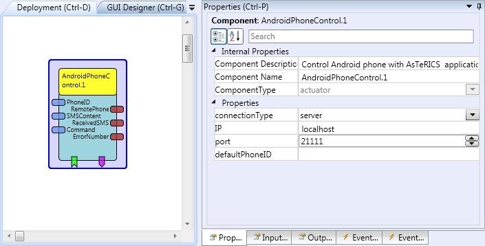 Screenshot: AndroidPhoneControl plugin