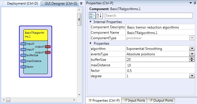 Screenshot: Basic Tremor Reduction algorithms plugin