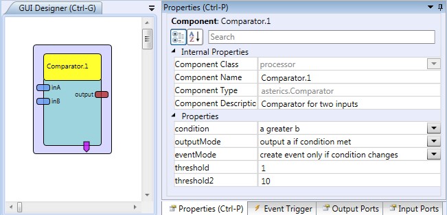 Screenshot: Comparator plugin