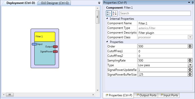 Screenshot: Filter plugin