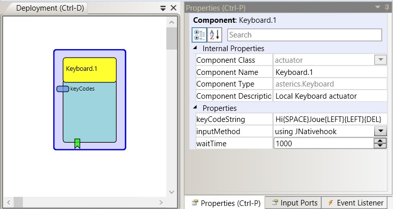 Screenshot: Keyboard plugin