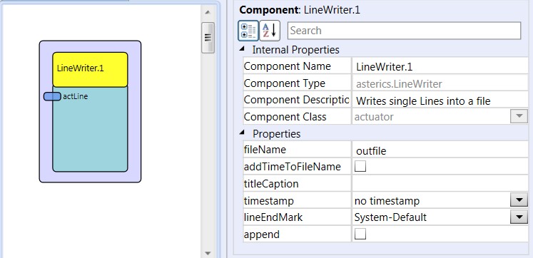 Screenshot: LineWriter plugin