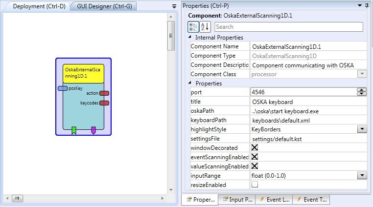 Screenshot: OskaExternalScanning1D plugin