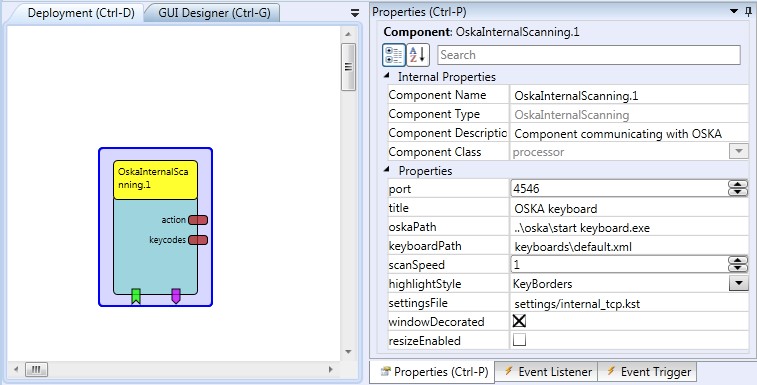 Screenshot: OskaInternalScanning plugin