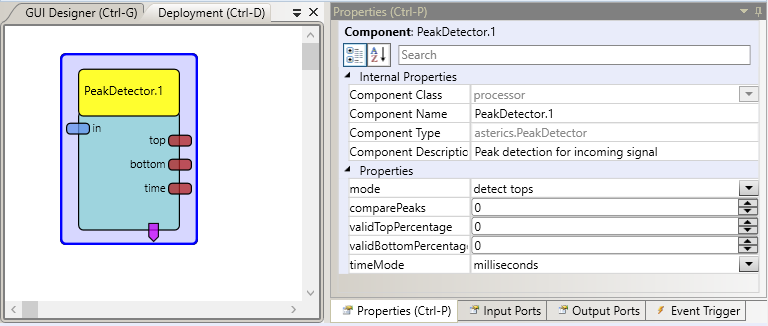 Screenshot: PeakDetector plugin