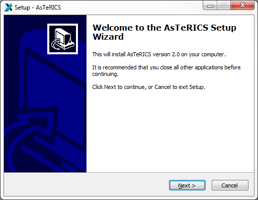 AsTeRICS Setup Wizard