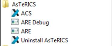 AsTeRICS Startmenu Folder