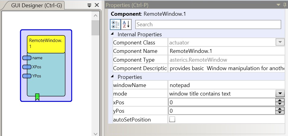 Screenshot: RemoteWindow plugin