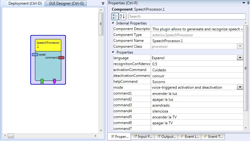 Screenshot: SpeechProcessor plugin