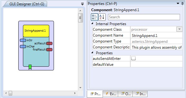 Screenshot: StringAppend plugin