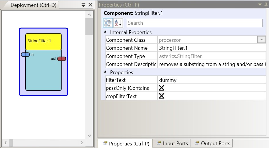 Screenshot: StringFilter plugin