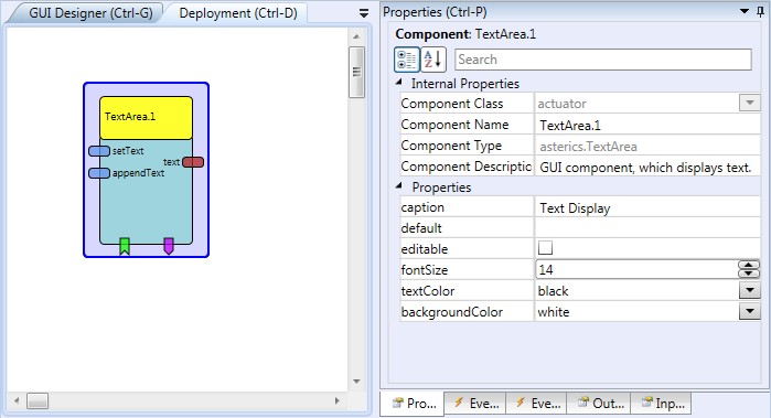 Screenshot: TextArea plugin