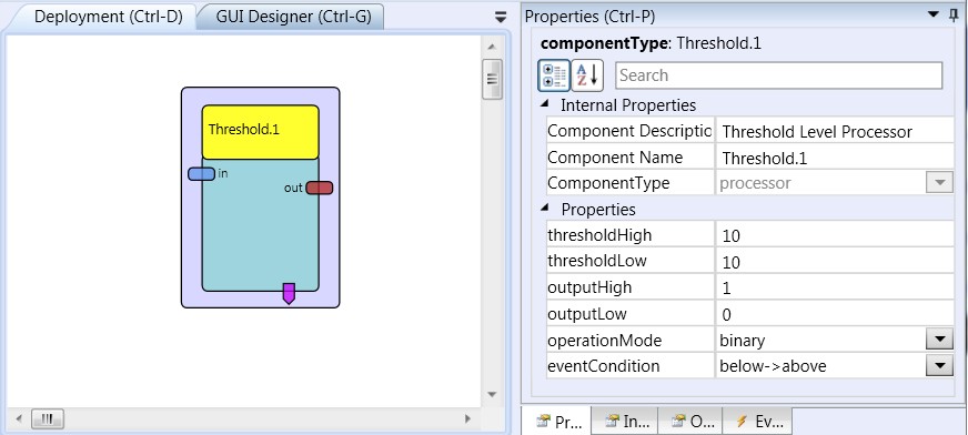 Screenshot: Threshold plugin