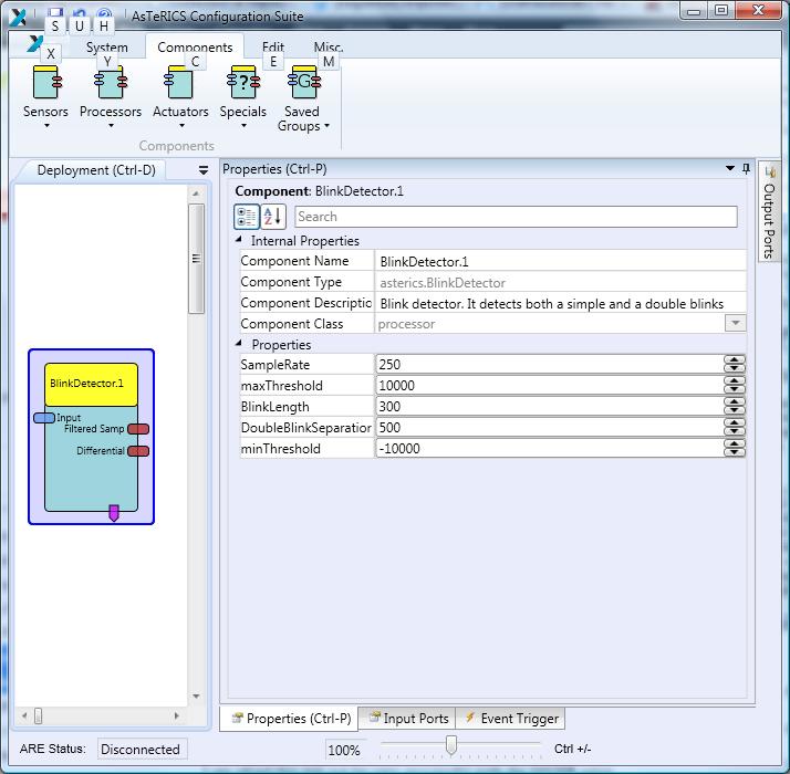 Screenshot: Blink Detector plugin