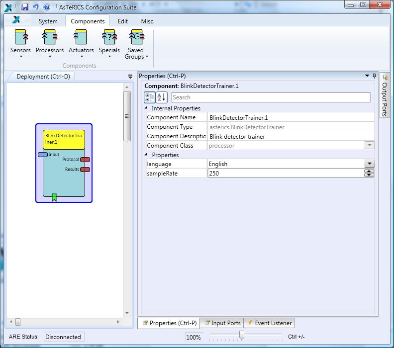 Screenshot: Blink Detector Trainer plugin