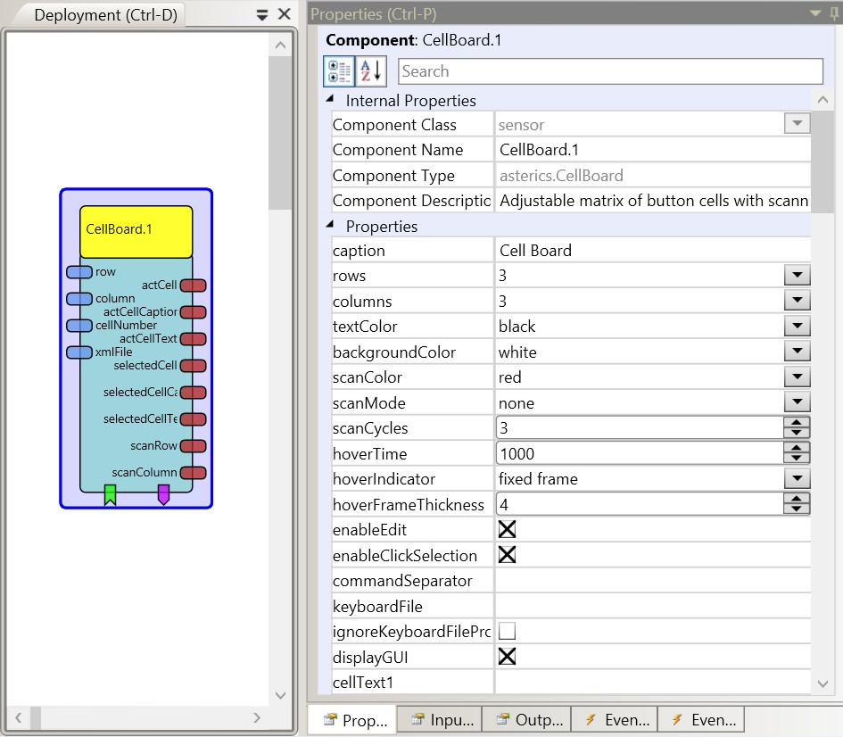 Screenshot: CellBoard plugin