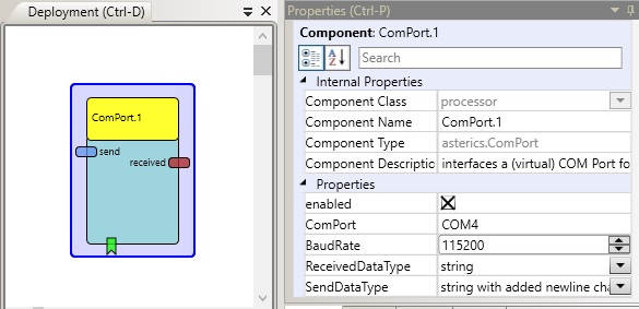 Screenshot: COMPort plugin