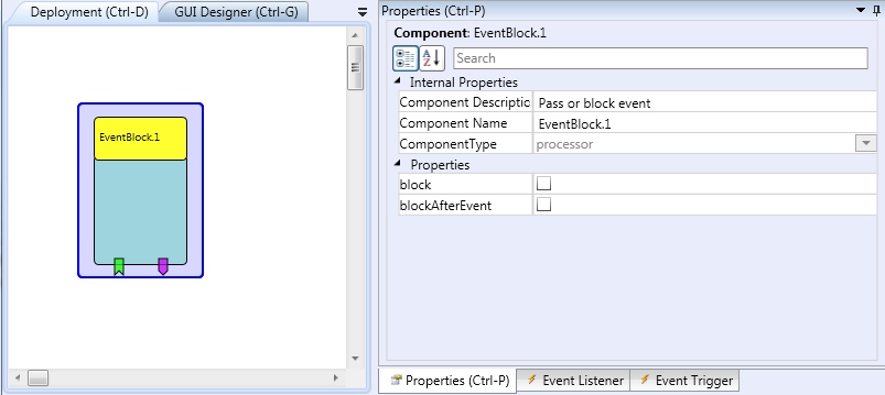 Screenshot: EventBlock plugin