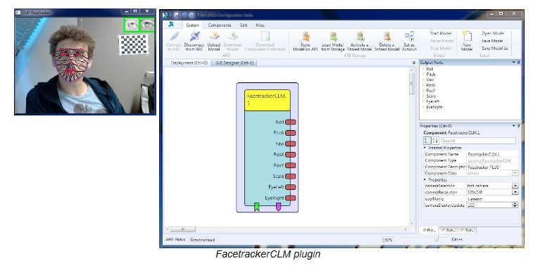 Screenshot: FacetrackerCLM plugin