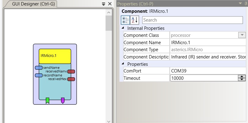 Screenshot: IrMicro plugin