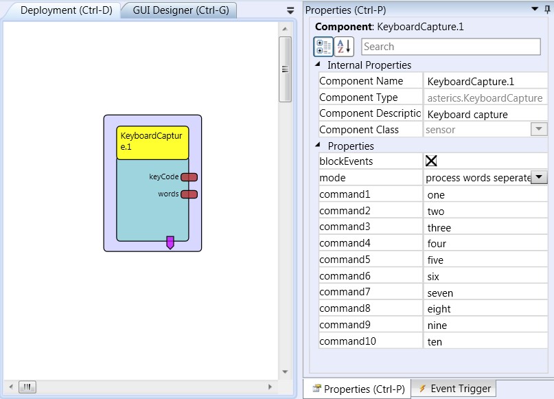 Screenshot: KeyboardCapture plugin