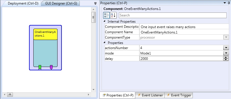 Screenshot: OneEventManyActions plugin