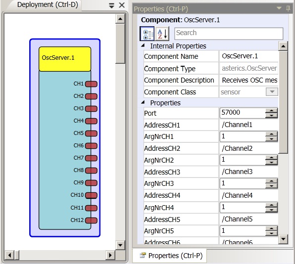 Screenshot: OscServer plugin