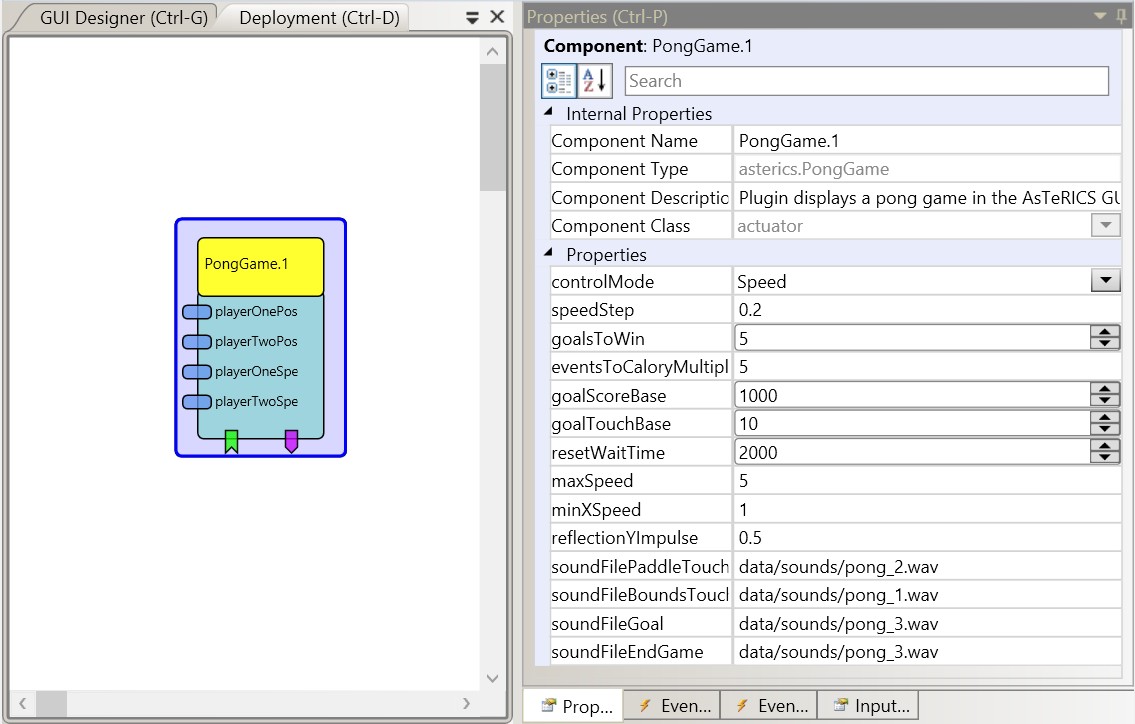 Screenshot: Pong plugin