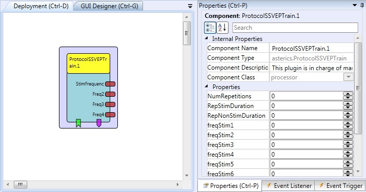 Screenshot: ProtocolSSVEPTrain plugin