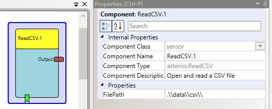 Screenshot: ReadCSV plugin