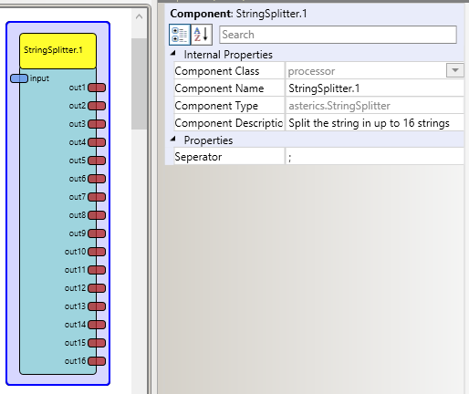 Screenshot: StringSplitter plugin