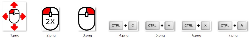 Figure 3, Screenshot: Default icon set of tooltips