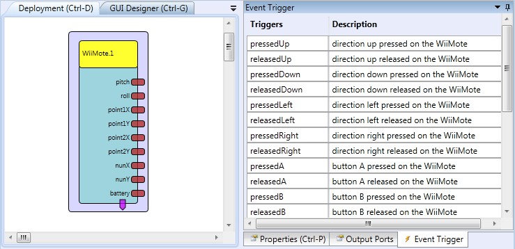 Screenshot: WiiMote plugin